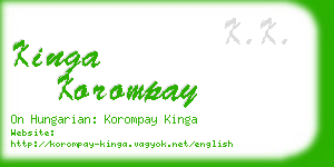 kinga korompay business card